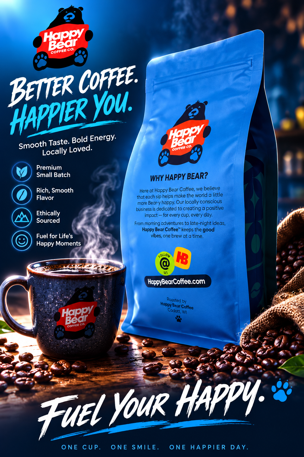 Happy Bear Butterfinger Coffee