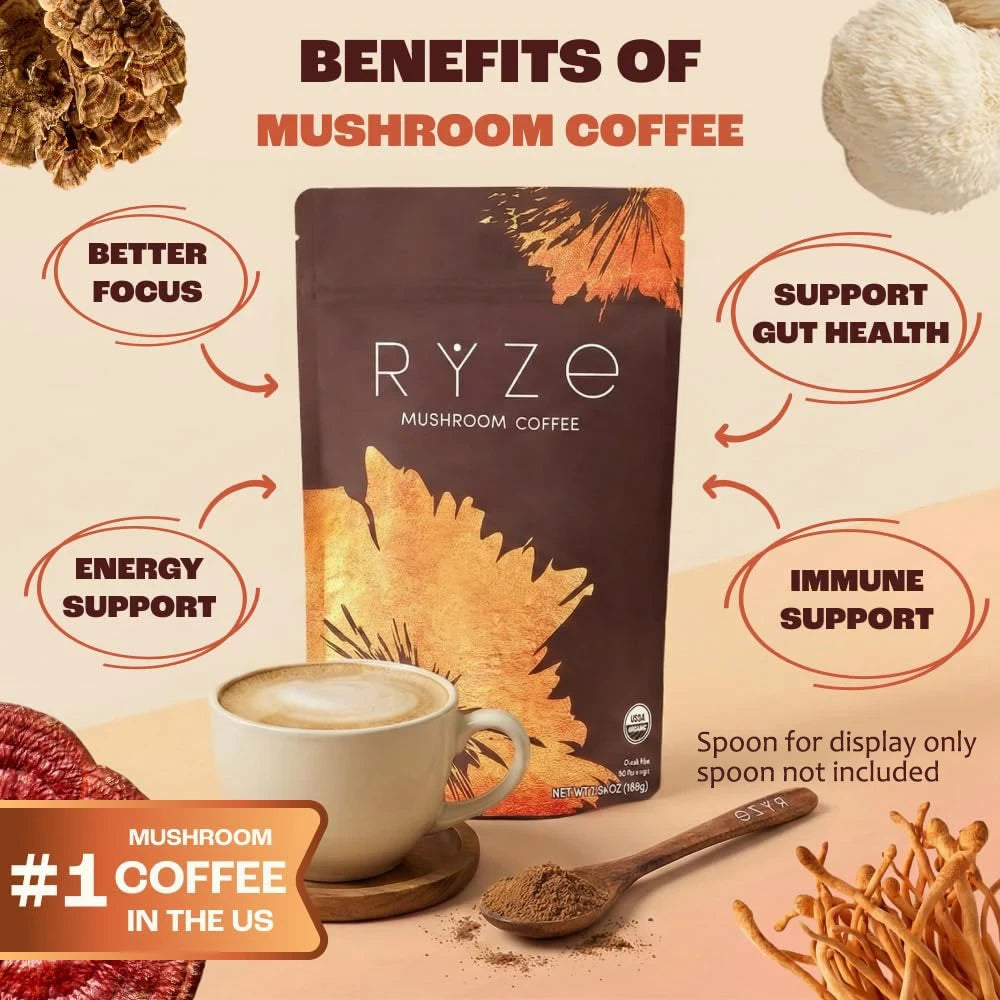 Mushroom Coffee Powder for Focus and Energy