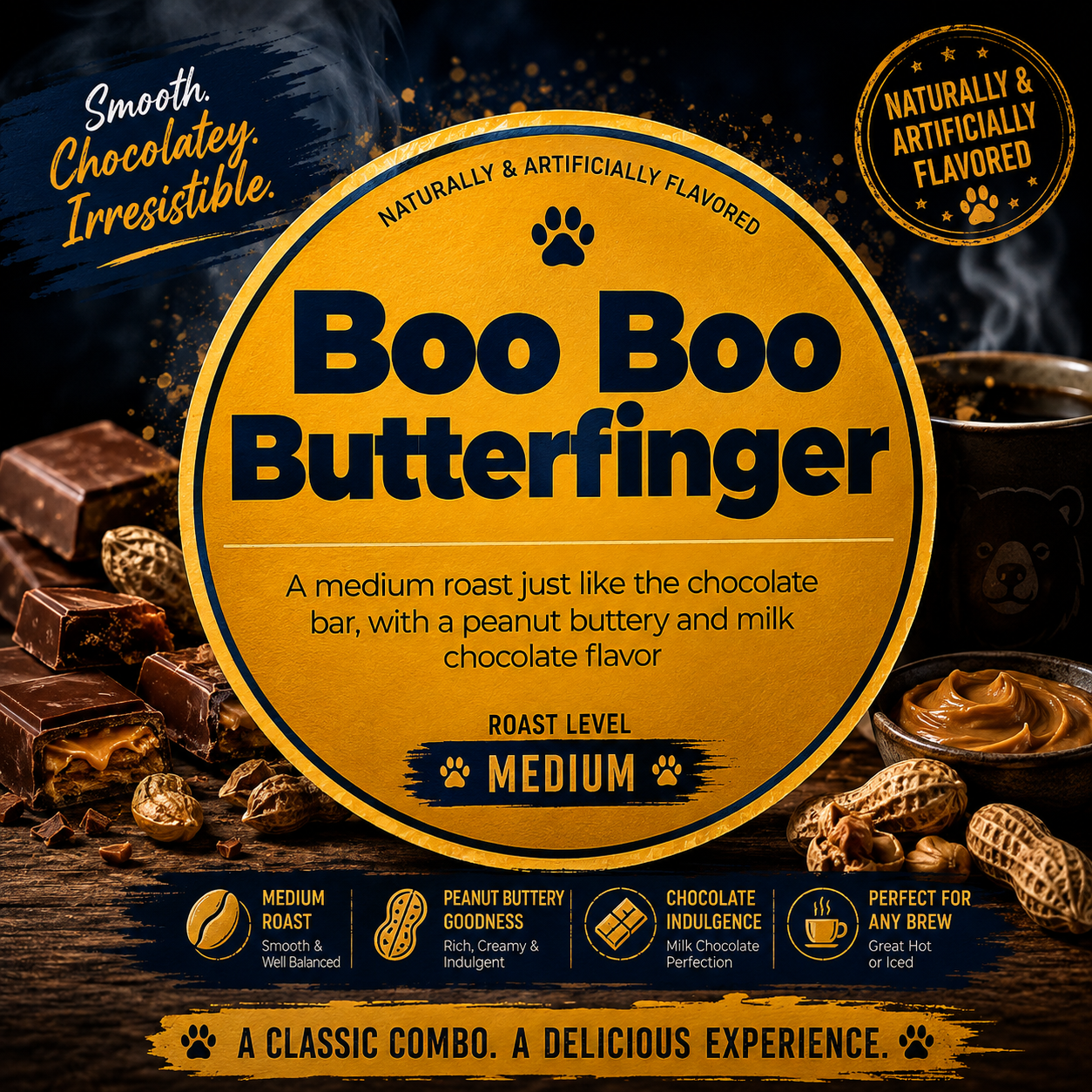 Happy Bear Butterfinger Coffee