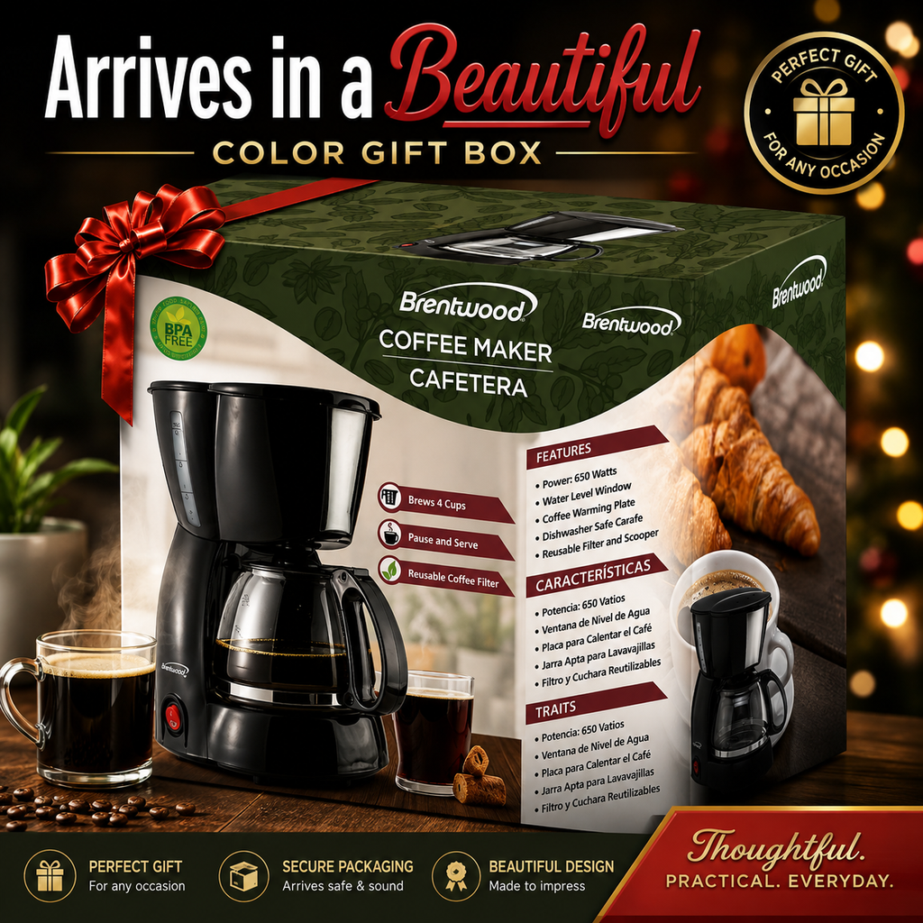 Brentwood 4 Cup Coffee Maker - Black