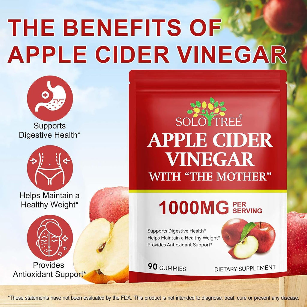 NIFEISHI Apple Cider Vinegar Gummies, (1000mg)