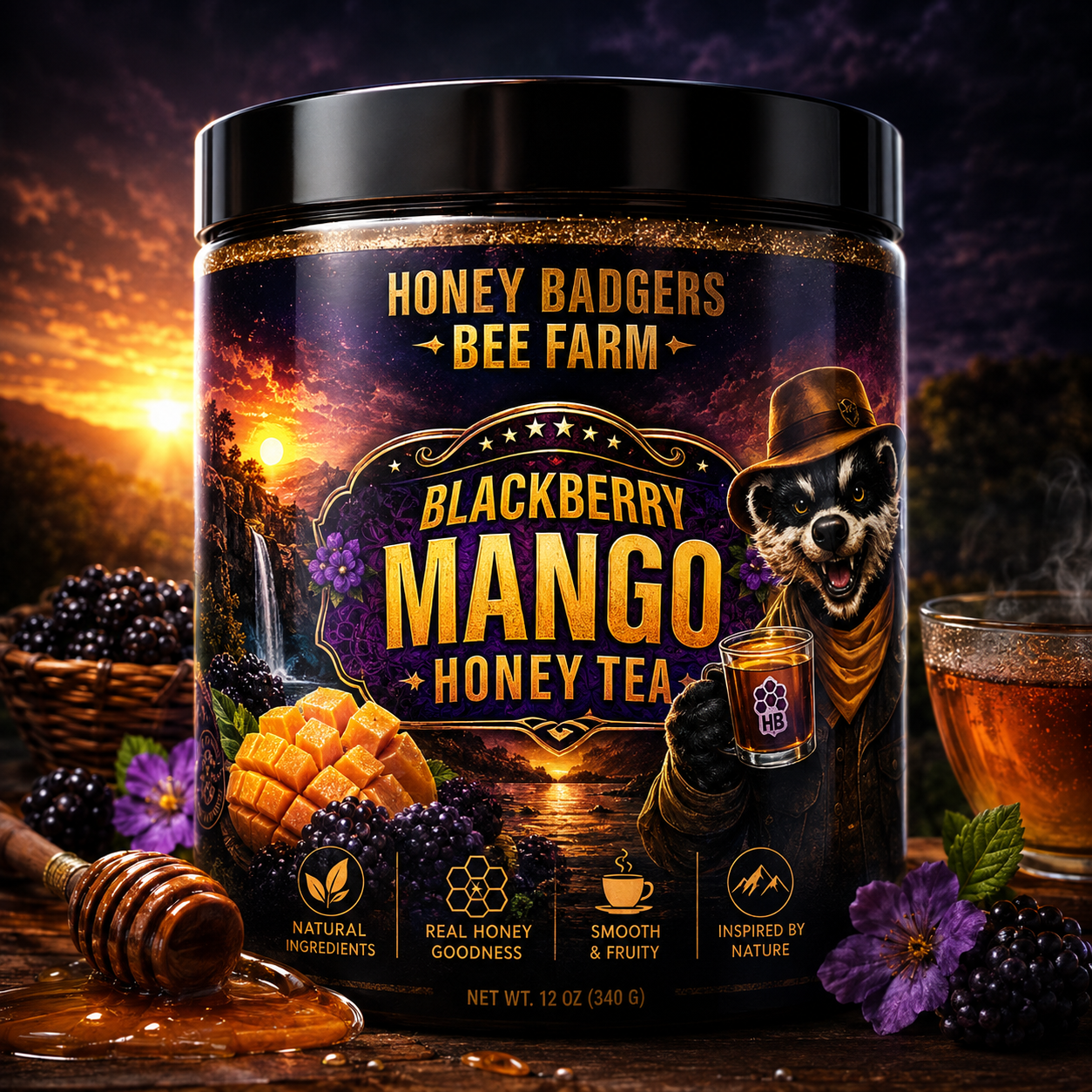 Honey Badgers (Blackberry Honey Tea)