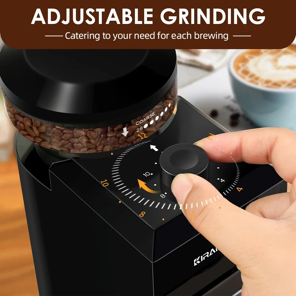 28-Setting Burr Coffee Grinder